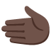 🫲🏿 leftwards hand: dark skin tone display on Google